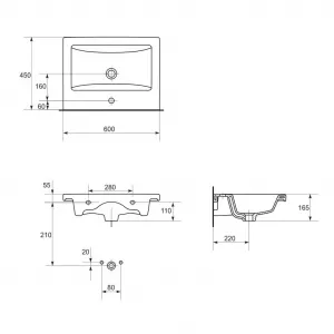 CERSANIT - SET 808 LARA COMO 60 (SKRINKA + UMÝVADLO) ORECH DSM S801-148-DSM