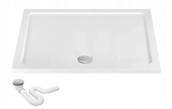 REA/S - Sprchovací kút PUNTO - čierny 80x100 + biela sprchová vanička Savoy KPL-K1016