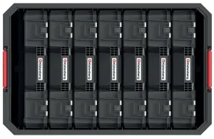 Prosperplast Dílenský box s organizéry 7 ks MODIXX 52 x 32,9 x 21 cm černo-červený