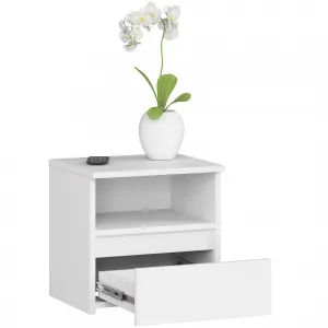 Ak furniture Noční stolek CL1 40 cm bílý