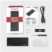 AXAGON EEM2-GTR, USB-C 3.2 Gen 2 - M.2 NVMe SSD kovový box THIN RIB