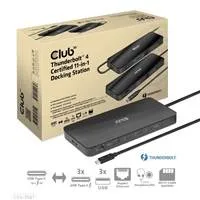 Club 3D Club3D Dokovací stanice Thunderbolt 4 certifikovaný 11v1, 3xUSB-C, 3xUSB-A, PD