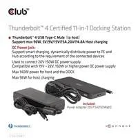 Club 3D Club3D Dokovací stanice Thunderbolt 4 certifikovaný 11v1, 3xUSB-C, 3xUSB-A, PD