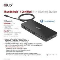 Club 3D Club3D Dokovací stanice Thunderbolt 4 certifikovaný 11v1, 3xUSB-C, 3xUSB-A, PD