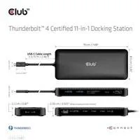 Club 3D Club3D Dokovací stanice Thunderbolt 4 certifikovaný 11v1, 3xUSB-C, 3xUSB-A, PD