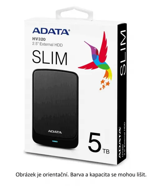 A-Data Externý pevný disk ADATA 1TB 2,5" USB 3.1 AHV320, biela