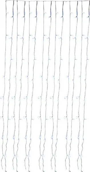 Reťaz MagicHome Vianoce Curtain, 160 LED studená biela, 230V, 50 Hz, 8 funkcií, časovač, osvetlenie, L-1,5 + 2 m