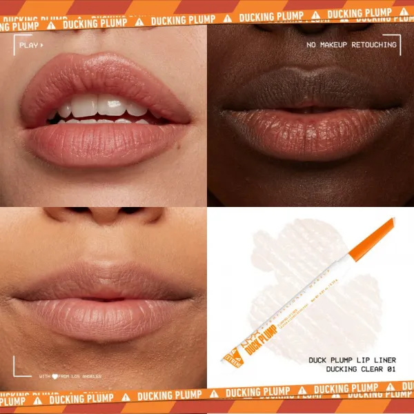 NYX Professional Makeup Duck Plump Liner ceruzka na pery so zväčšujúcim efektom odtieň Ducking Clear 0.33 g