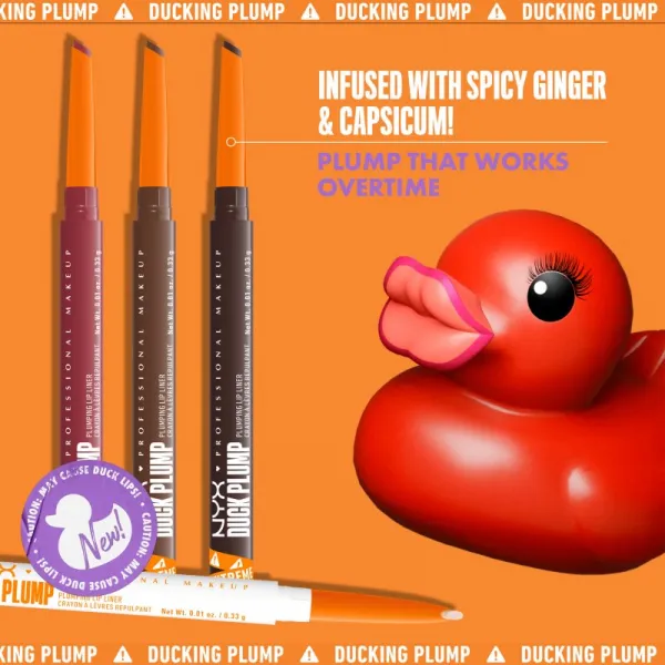 NYX Professional Makeup Duck Plump Liner ceruzka na pery so zväčšujúcim efektom odtieň Ducking Clear 0.33 g