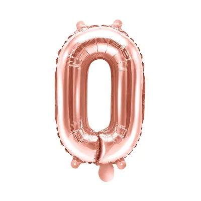 Balónik fóliový 35 cm rose gold číslo 0 ALBI