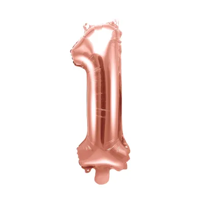 Balónik fóliový 35 cm rose gold číslo 1 ALBI
