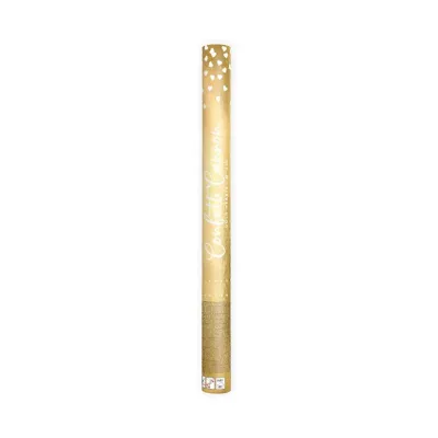 Konfety vystreľovacie zlaté srdcia 60 cm ALBI