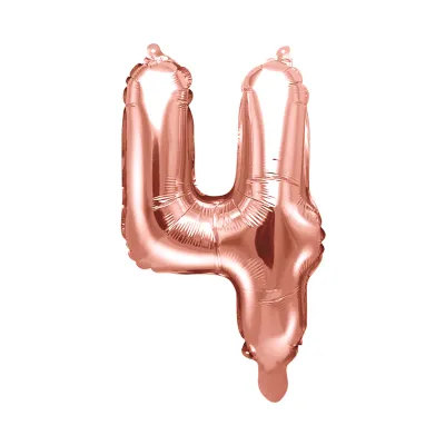 Balónik fóliový 35 cm rose gold číslo 4 ALBI
