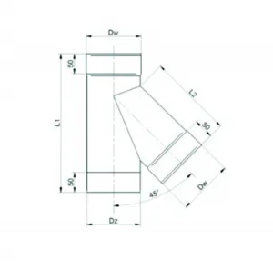 Prodmax | Sopúch ø80 / 45° nerez NJ05/80