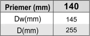 Prodmax | Komínová doska krátka ø140 mm nerez NJ12/140