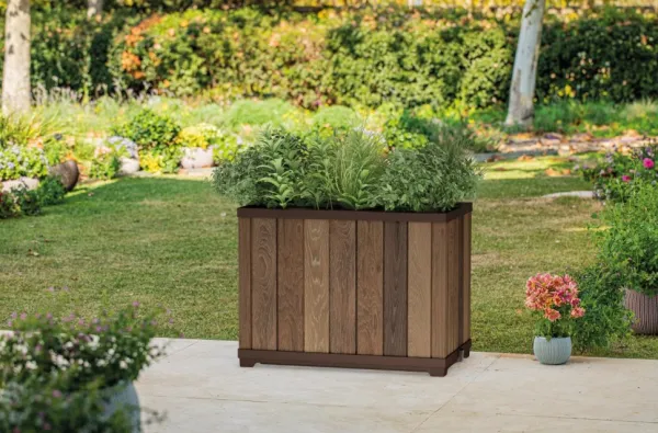 KETER Záhradný kvetináč DECO BLOCK TALL PLANTER