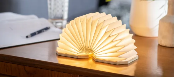 Rozkladacie svetlo "Harmonika", orechové drevo - Gingko