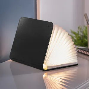 Rozkladacie svetlo "Smart Book" mini, čierna koža - Gingko
