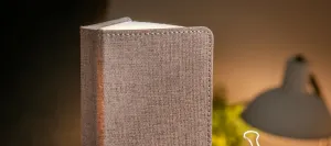 Rozkladacie svetlo "Smart Book" mini, hnedá látka - Gingko