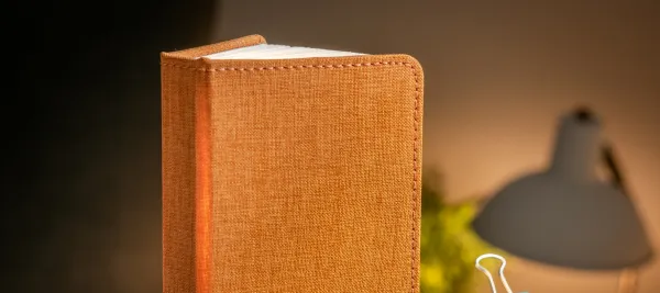 Rozkladacie svetlo "Smart Book" mini, oranžová látka - Gingko