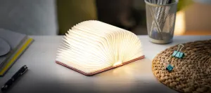 Rozkladacie svetlo "Smart Book" mini, ružová látka - Gingko