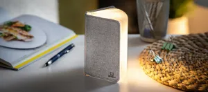 Rozkladacie svetlo "Smart Book" mini, sivá látka - Gingko