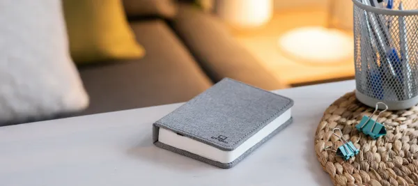 Rozkladacie svetlo "Smart Book" mini, sivá látka - Gingko