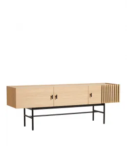 Komoda "Array", 150 x 53 cm, 2 varianty - Woud Varianta: dub, čierny