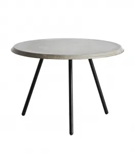 Konferenčný stolík "Soround", 14 variantov - Woud Varianta: Ø 75 cm - dub, čierny | čierne nohy (44 cm)