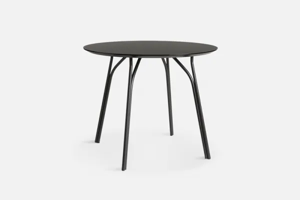 Jedálenský stôl "Tree", 90 cm, 3 varianty - Woud Varianta: čierna, čierne nohy