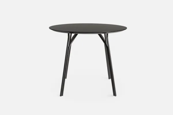 Jedálenský stôl "Tree", 90 cm, 3 varianty - Woud Varianta: čierna, čierne nohy