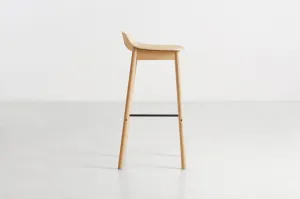 Barová stolička "Mono", 75 cm, 2 varianty - Woud Varianta: dub, svetlý lak