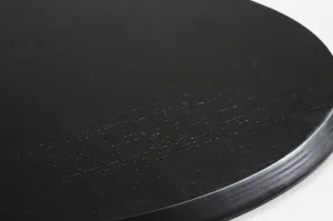 Konferenčný stolík "Soround", 14 variantov - Woud Varianta: Ø 75 cm - dub, čierny | čierne nohy (44 cm)