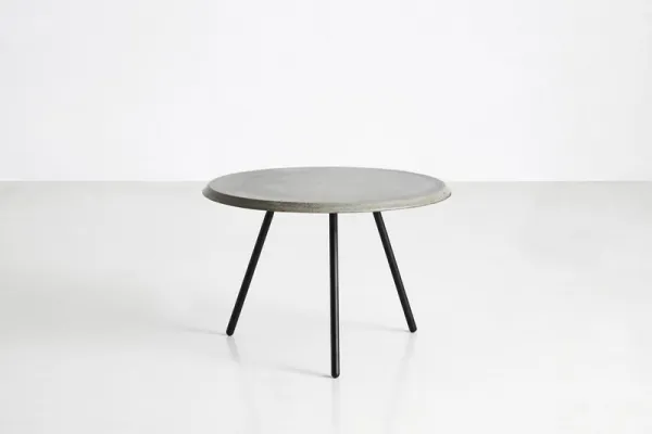 Konferenčný stolík "Soround", 14 variantov - Woud Varianta: Ø 75 cm - dub, čierny | čierne nohy (44 cm)