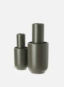 Keramická váza "Amel", stredná, 3 varianty - Woud Varianta: horčicovo žltá