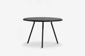 Konferenčný stolík "Soround", 14 variantov - Woud Varianta: Ø 75 cm - dub, čierny | čierne nohy (44 cm)