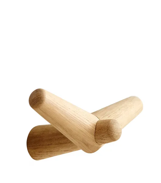 Nástěnný vešiak "Tail Wing", stredný, 2 varianty - Woud Varianta: čierna breza