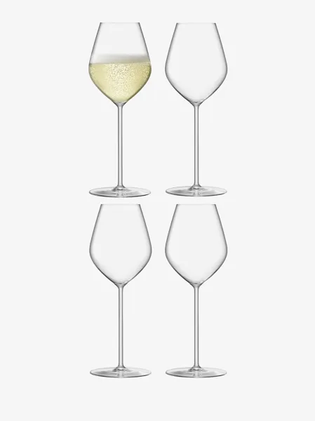 Pohár na šampanské Borough, 285 ml, číry, set 4 ks - LSA International