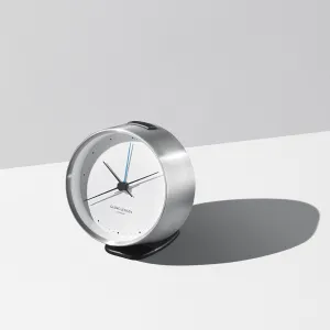 Nerezové hodiny s budíkom Henning Koppel, 10 cm, so stojanom - Georg Jensen