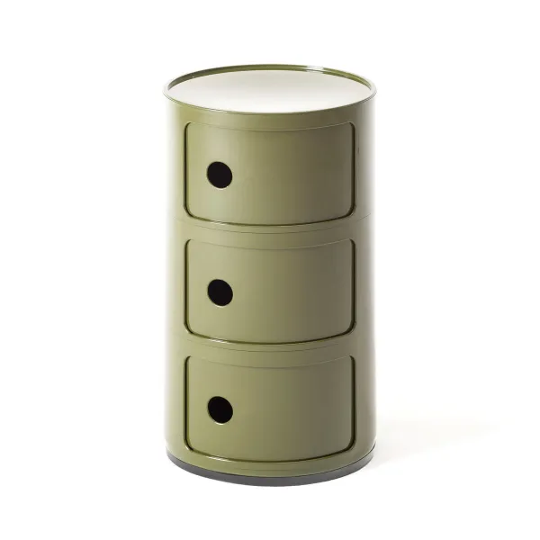 Kartell Stolík s úložným priestorom Componibili 4967, 3 úložné diely, viac farieb Farba: černá