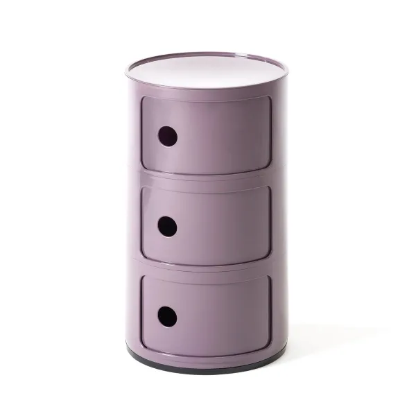 Kartell Stolík s úložným priestorom Componibili 4967, 3 úložné diely, viac farieb Farba: černá