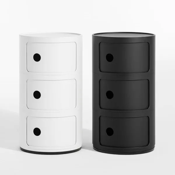 Kartell Stolík s úložným priestorom Componibili 4986, matný, 2 úložné diely, viac farieb Farba: černá