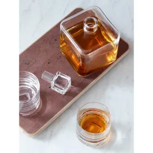 Súprava na whisky s jaseňovým podnosom a korkom - LSA International