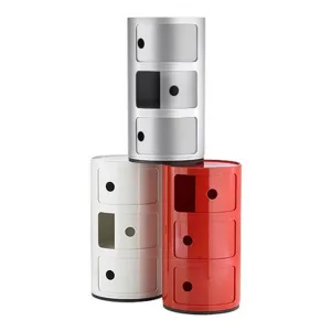 Kartell Stolík s úložným priestorom Componibili 4967, 3 úložné diely, viac farieb Farba: černá