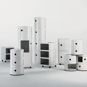 Kartell Stolík s úložným priestorom Componibili 4967, 3 úložné diely, viac farieb Farba: černá