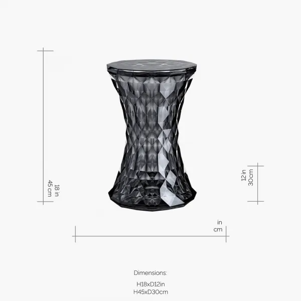 Kartell Stolička Stone, viac farieb Farba: Kouřová