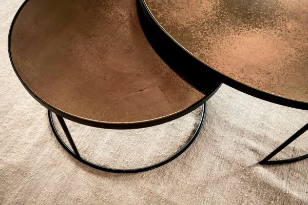 Konferenčný stolík Bronze Copper Nesting (set 2ks) - Ethnicraft