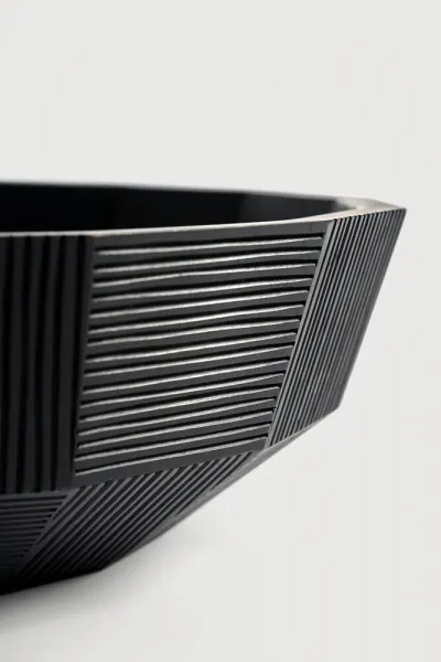 Mahagónová misa Black Striped bowl - Ethnicraft