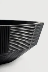 Mahagónová misa Black Striped bowl - Ethnicraft