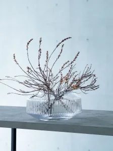 Široká váza Rotunda, v. 14 cm, číra - LSA international
